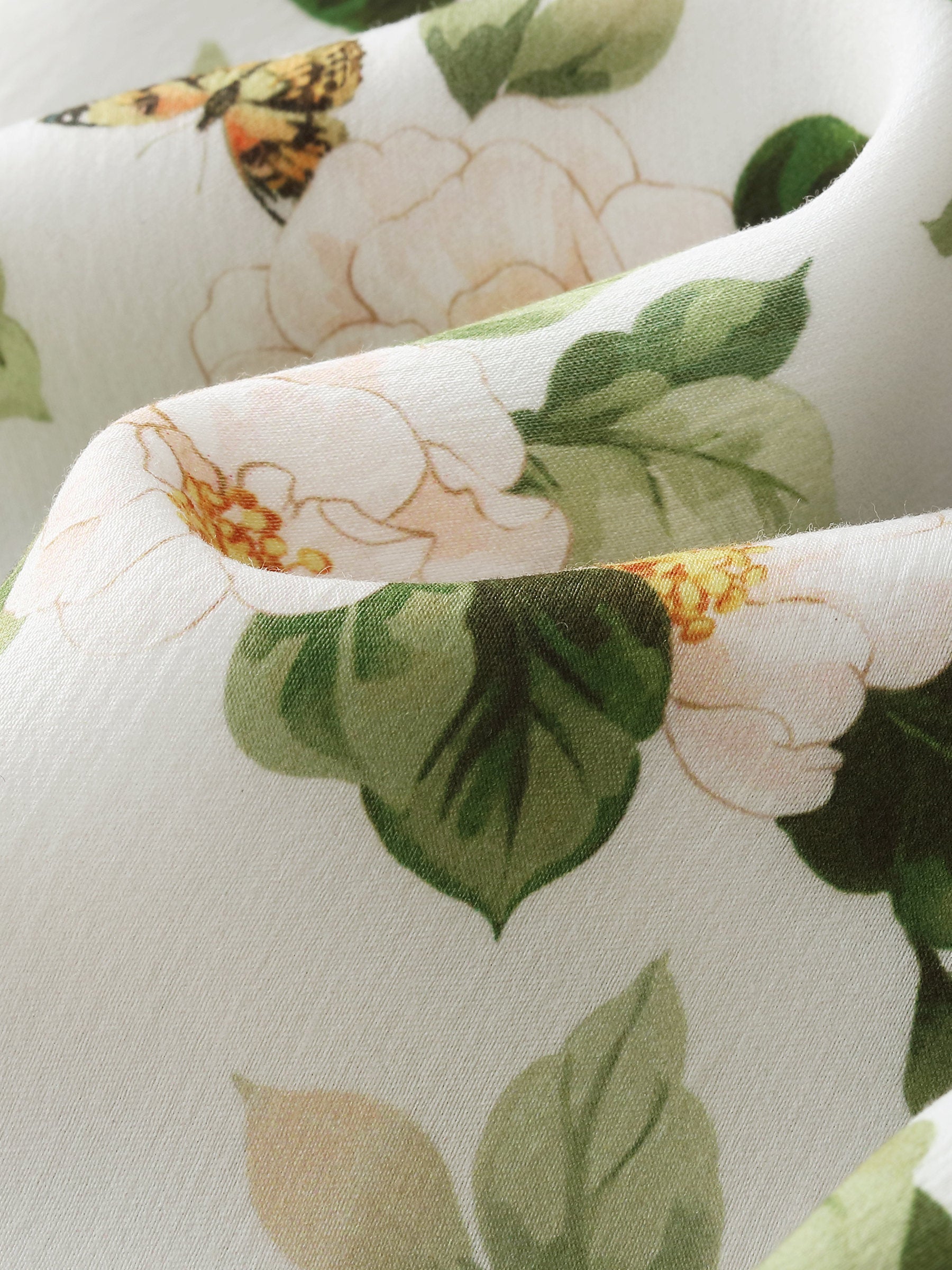 Acetate Blend Floral Print Ruffle Hem Women Mini Dress With Slip Dress