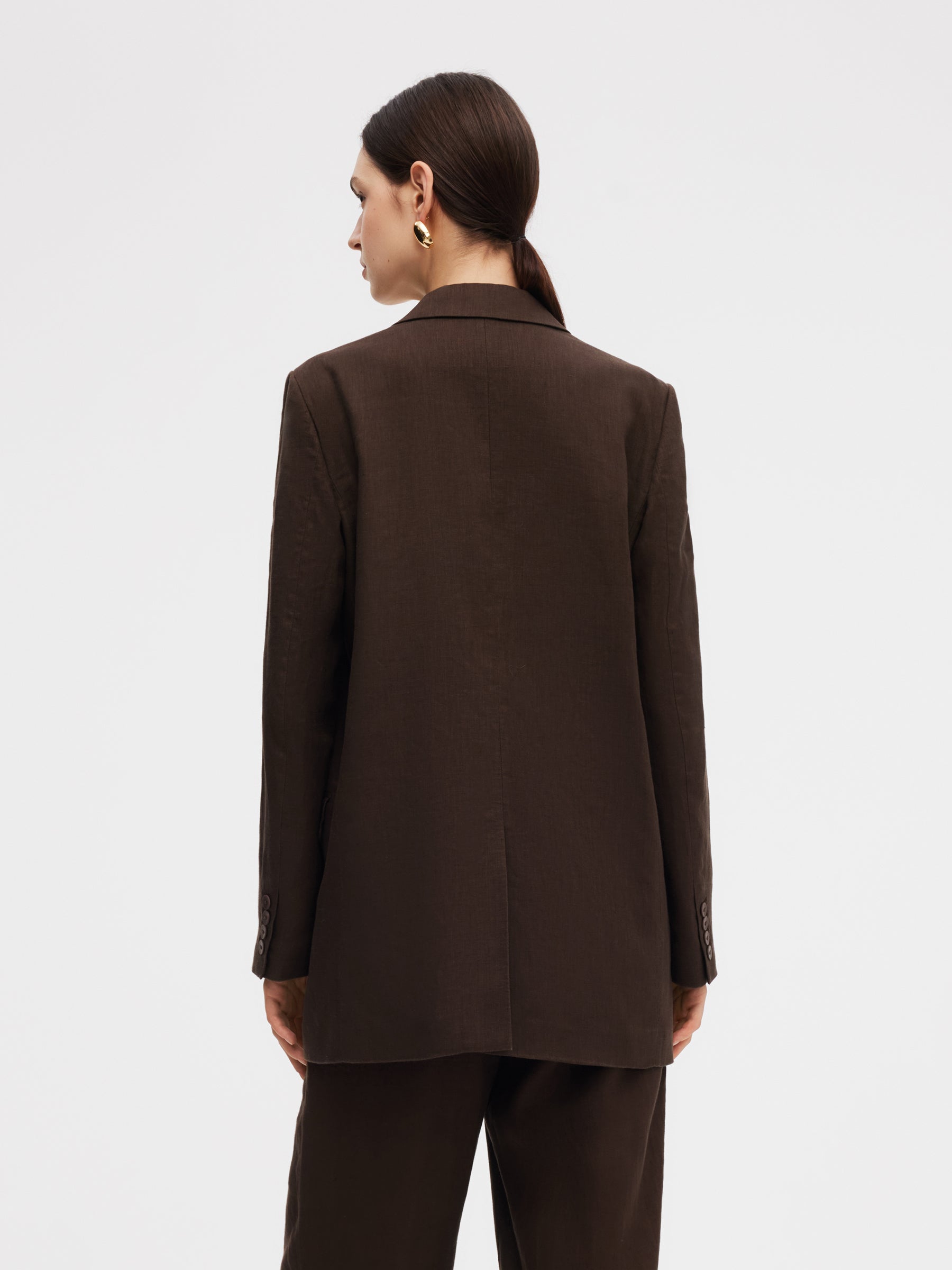 100% Linen Women Loose Fit Blazer