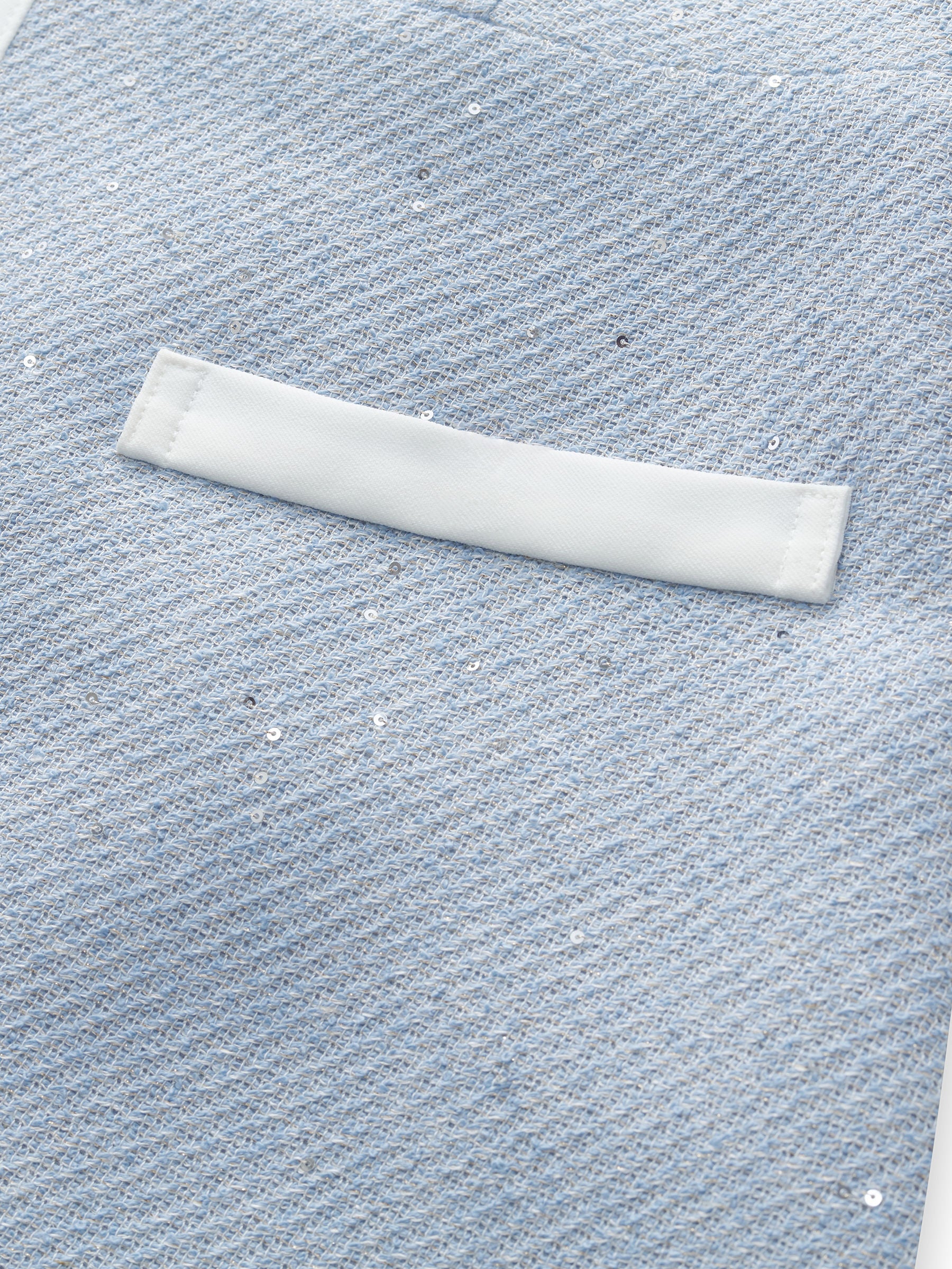 Acetate Blend Sequins Tweed Contrast Trim Women Mini Dress