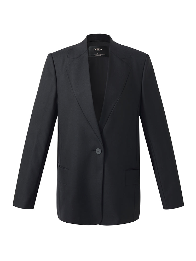 100% Wool V-Neck Women Blazer