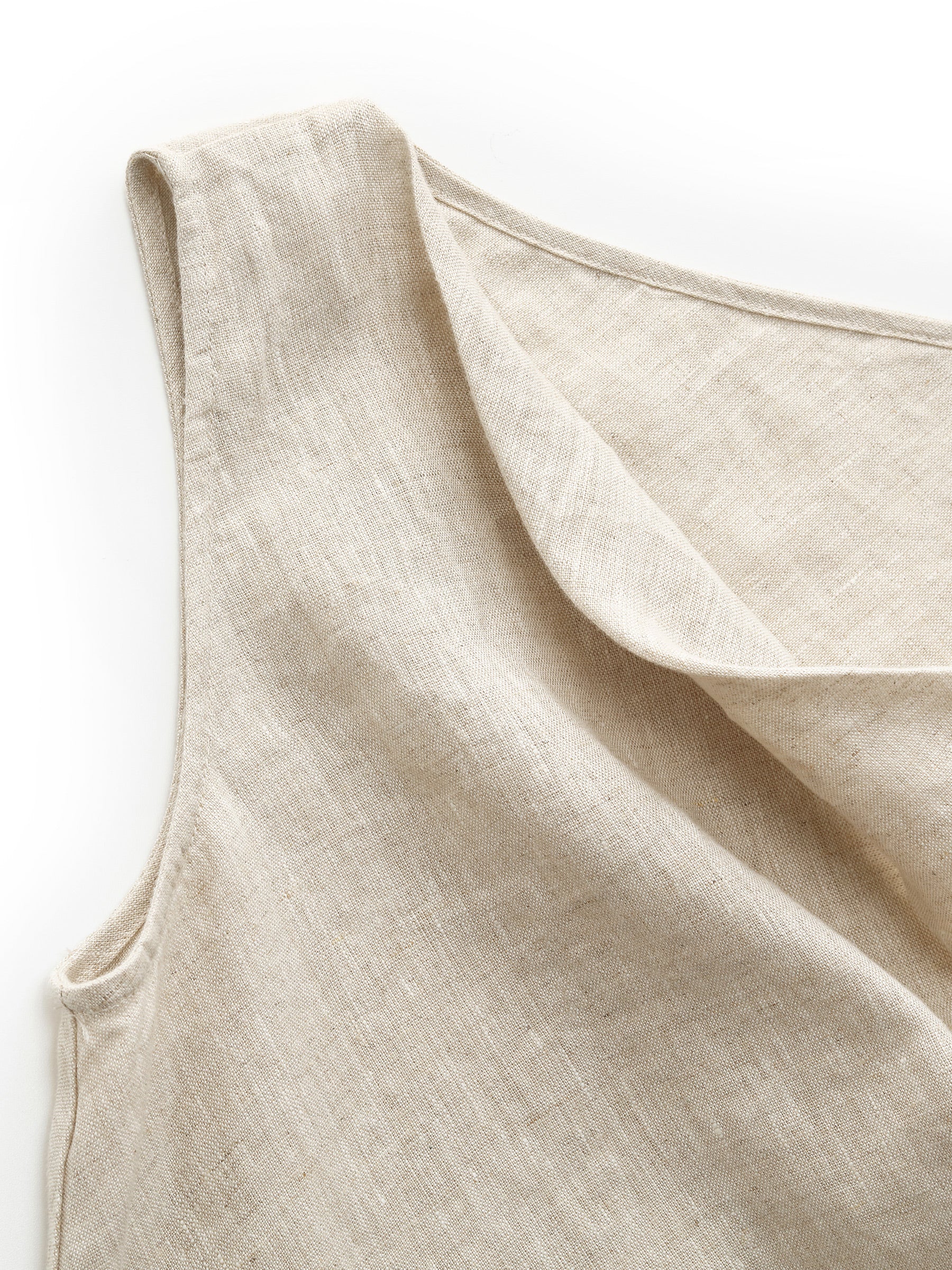 100% Linen Cowl Neck Women Tank Top