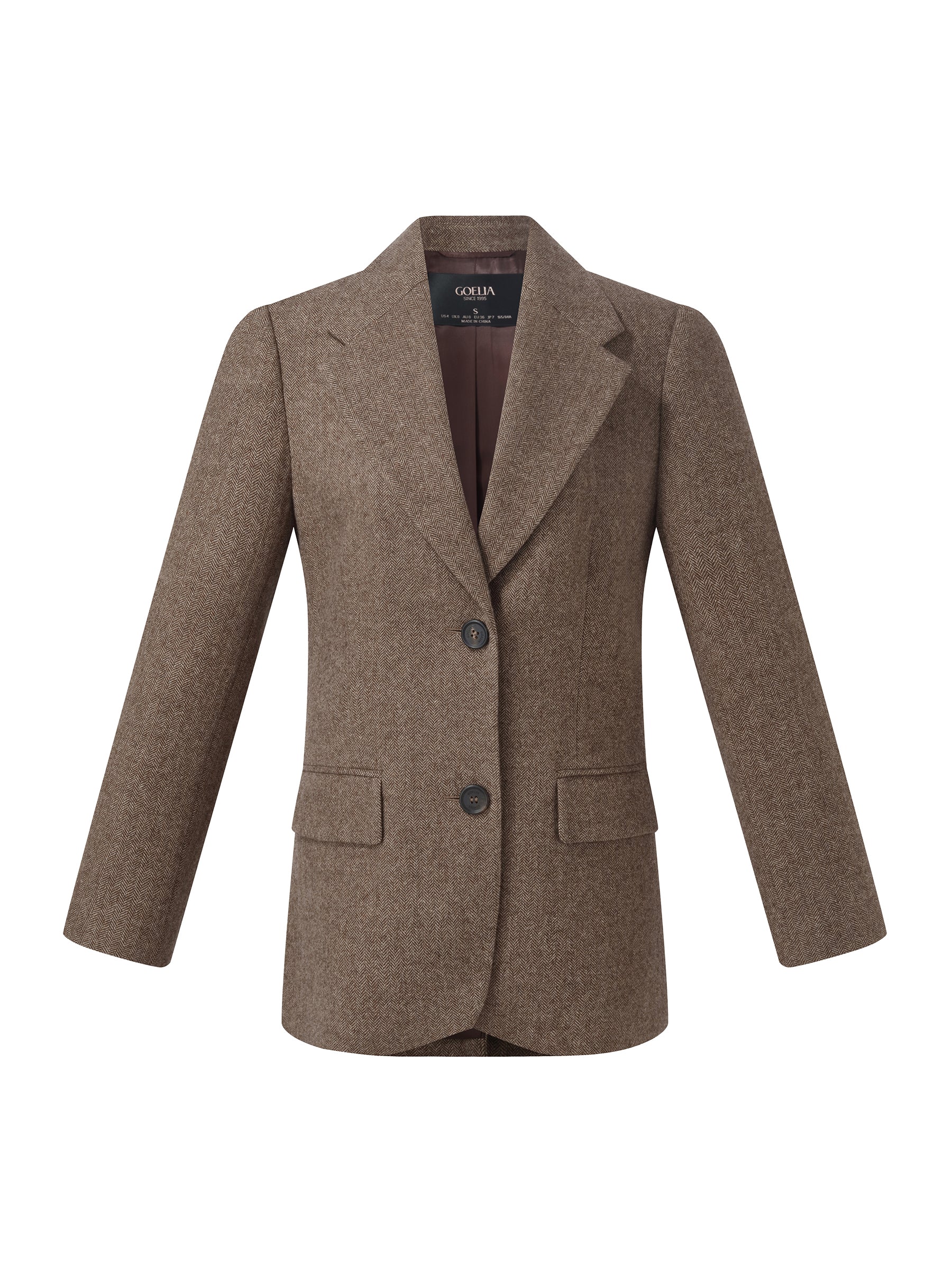 100% Washable Wool Gathered Waist Women Blazer