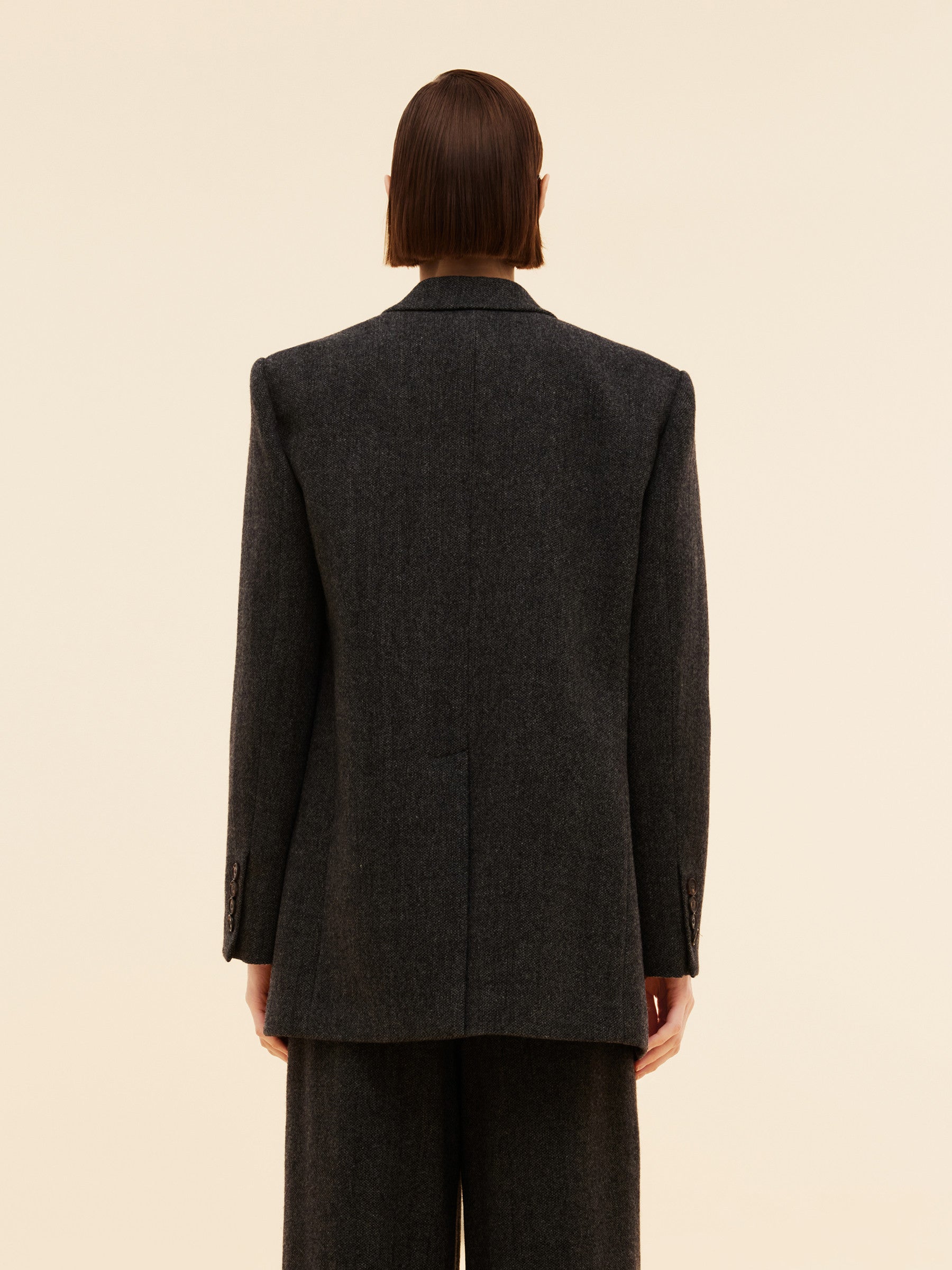 100% Washable Wool Notched Collar Women Blazer