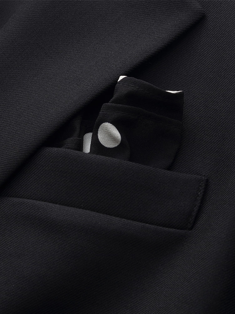 100% Wool Women Blazer With Detachable Brooch