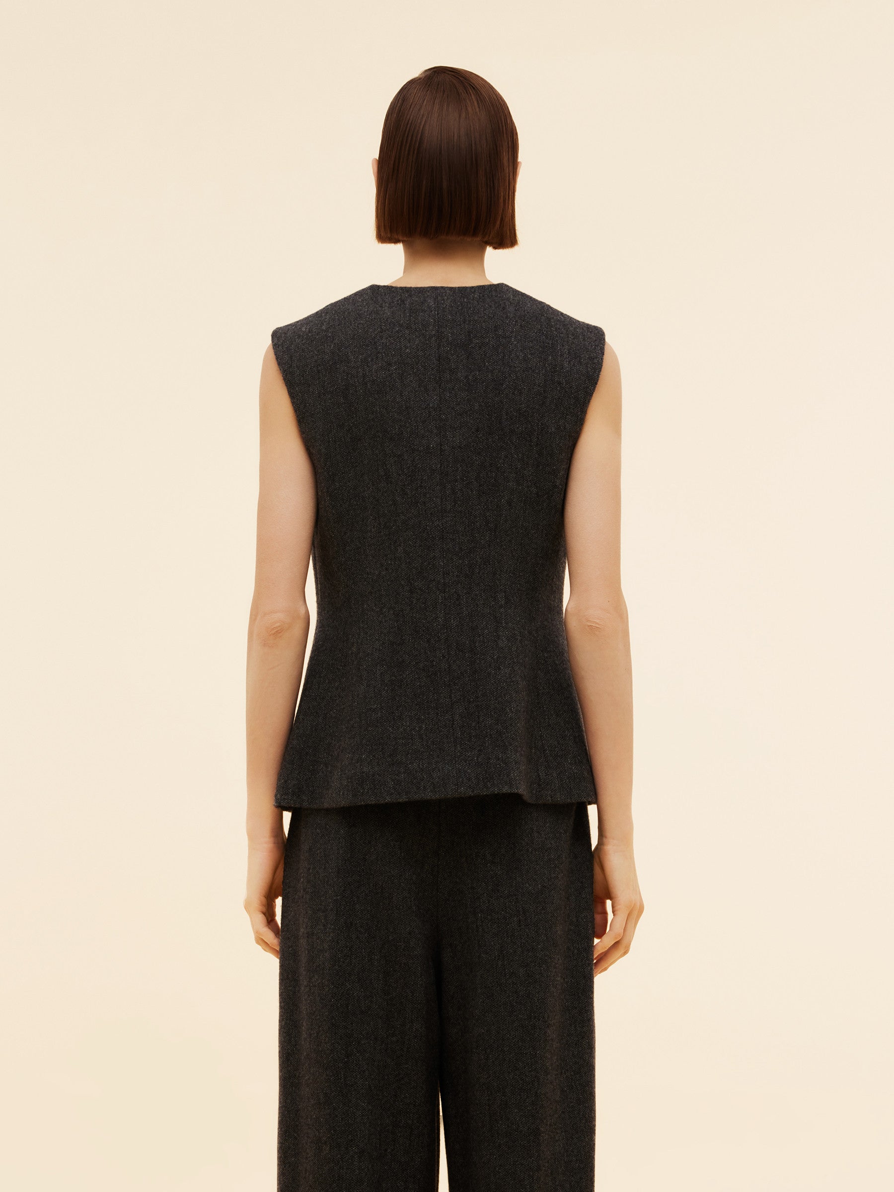 100% Washable Wool Women Button Down Vest